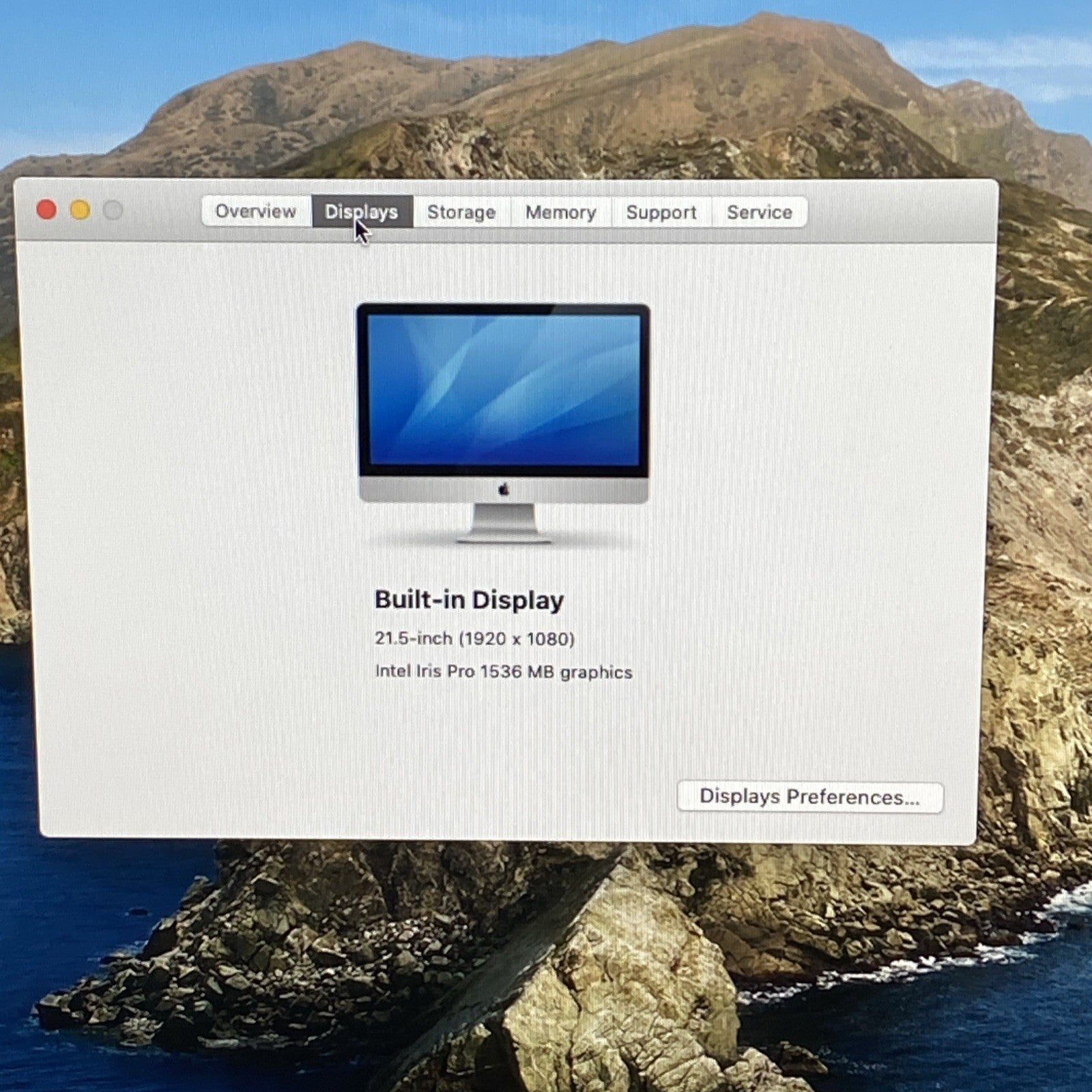 Apple A1418 iMac 21.5" 2013 2.7 GHz Core i5 8GB RAM 1TB HDD macOS 10.15.82