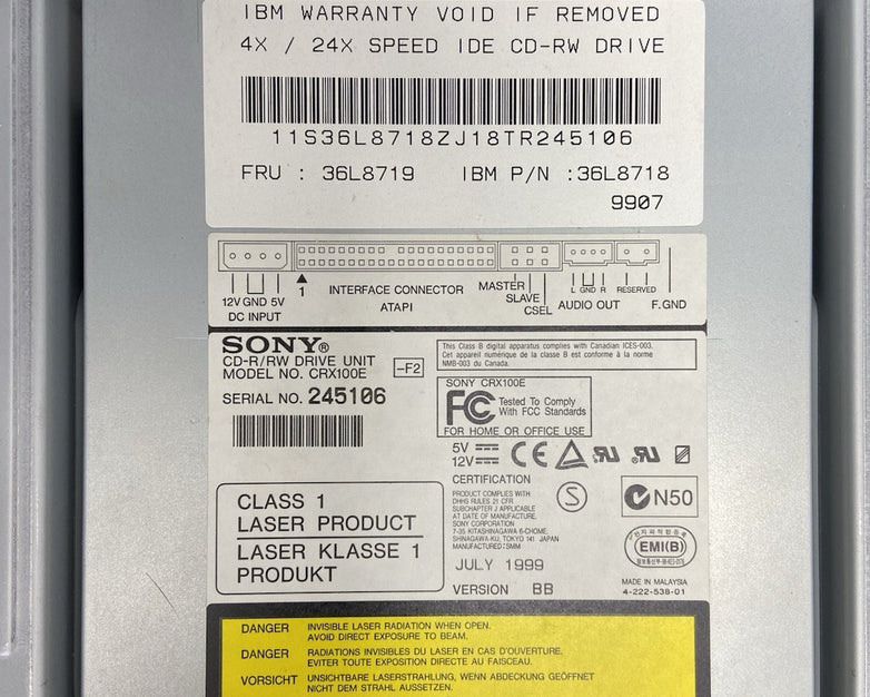 IBM Aptiva E-Series 545 MT Intel Pentium II 450MHz 96MB RAM No HDD No OS