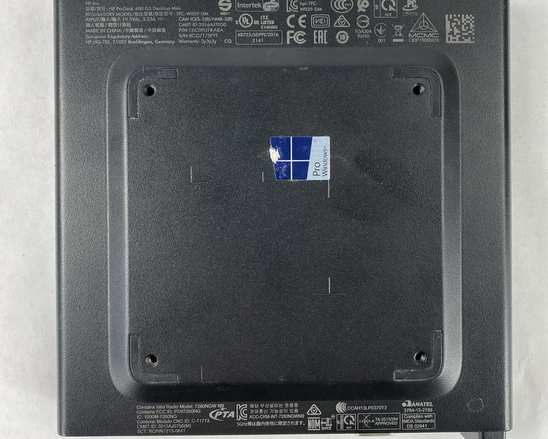 HP ProDesk 400 G3 Micro Intel Core i5-7500T 2.7GHz 8GB RAM No HDD/OS/AC