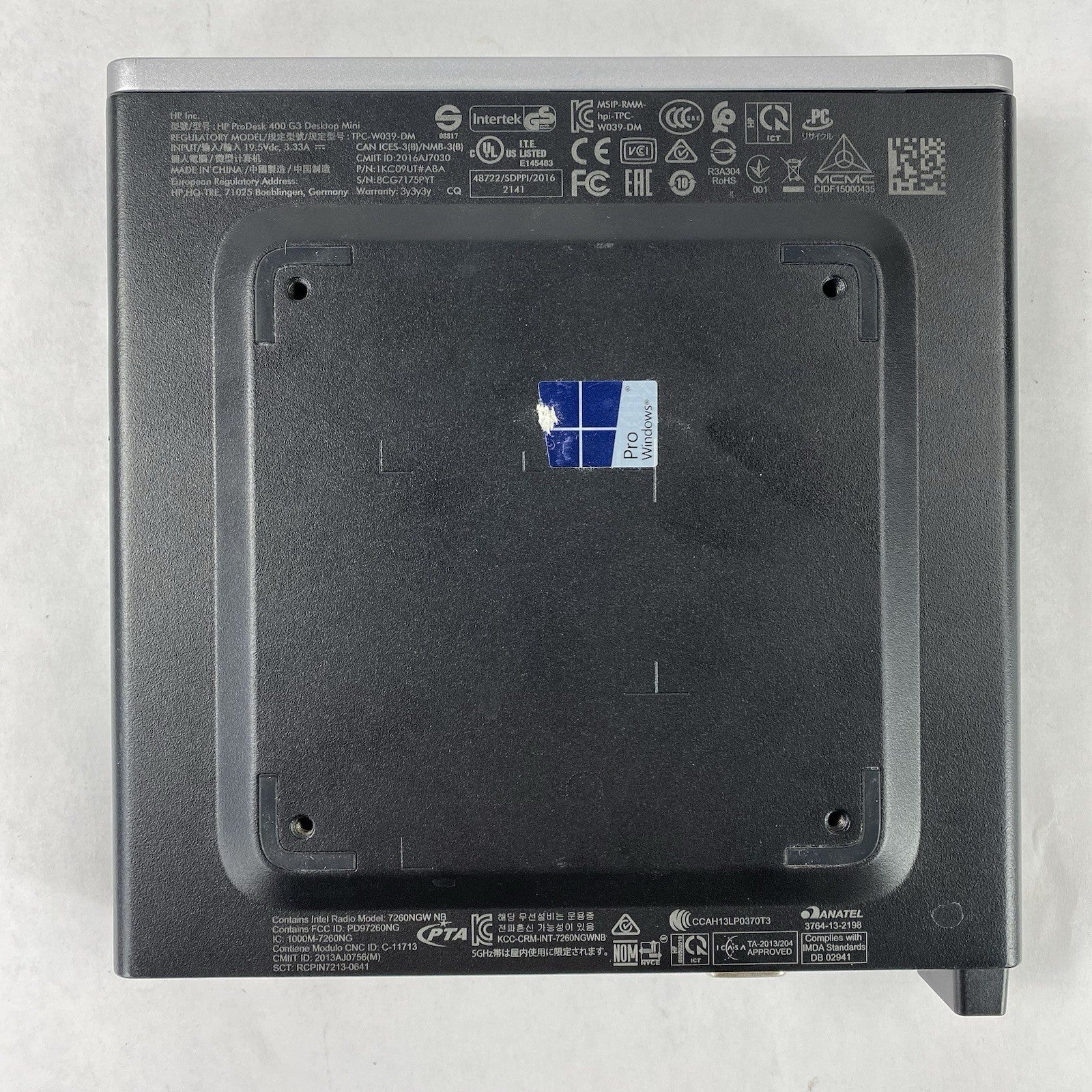 HP ProDesk 400 G3 Micro Intel Core i5-7500T 2.7GHz 8GB RAM No HDD/OS/AC