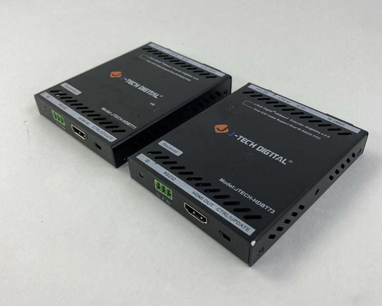 J-Tech Jtech-HDBT73 Digital HDBaseT HDMI Extender Transmitter and Receiver No AC