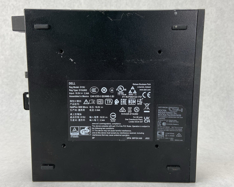 Dell Optiplex 3000 Micro Intel Core i5-12500T 4.4GHz 16GB RAM w/AC No HDD/OS