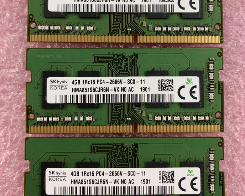 Hynix HMA851S6CJR6N-VK 4 GB Laptop Memory Module DDR4 SDRAM Lots of 5x