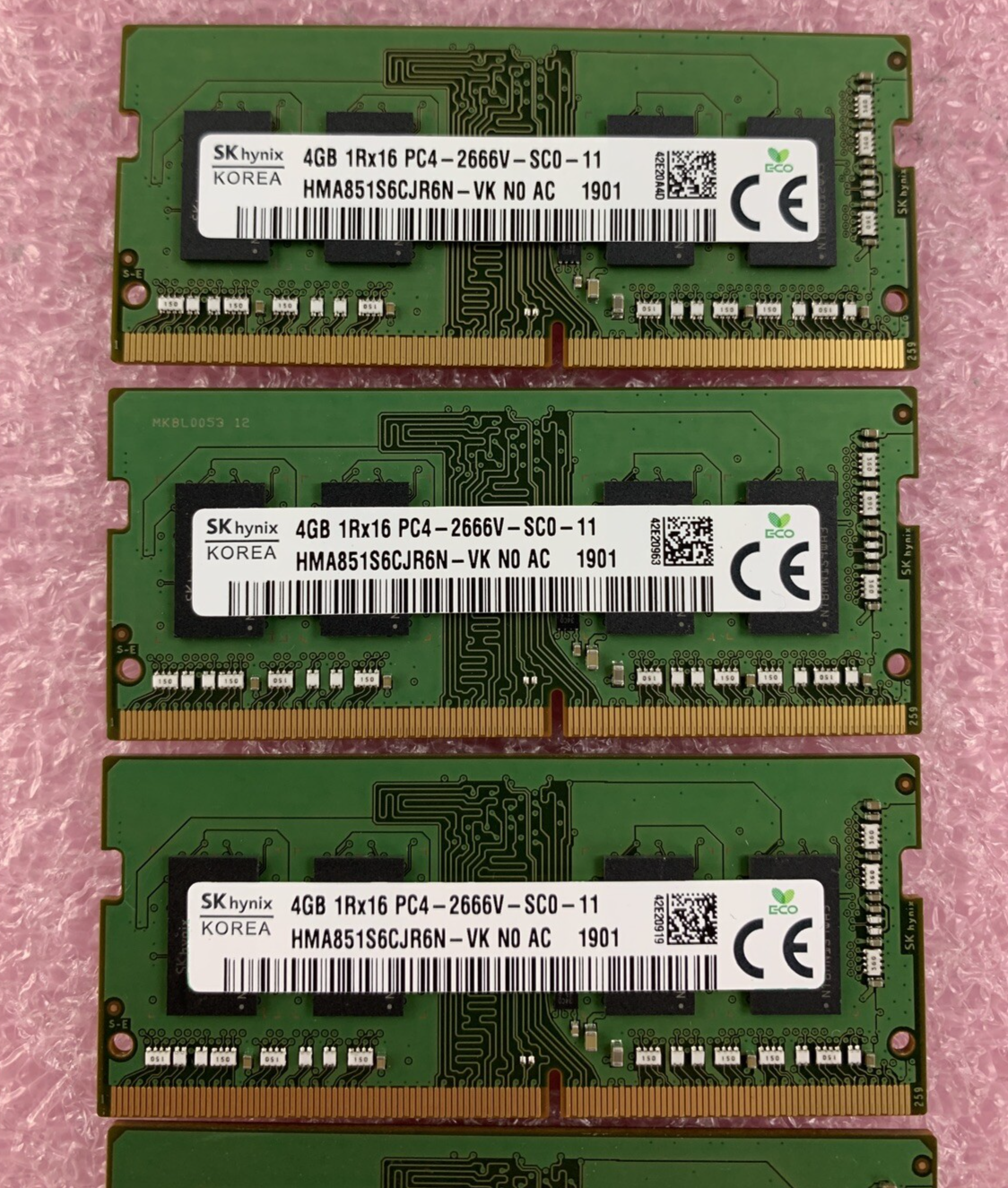 Hynix HMA851S6CJR6N-VK 4 GB Laptop Memory Module DDR4 SDRAM Lots of 5x
