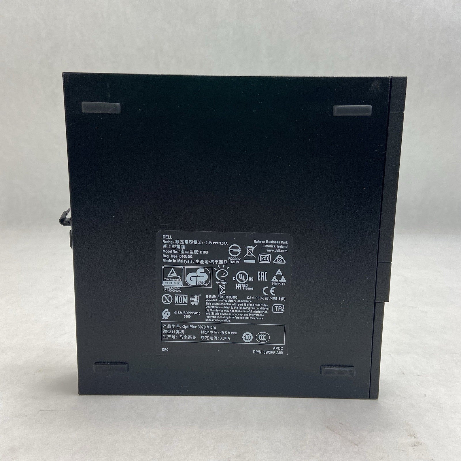 Dell Optiplex 3070 Micro Intel Core i3-9100T 3.1GHz 8GB RAM No HDDOSAC3