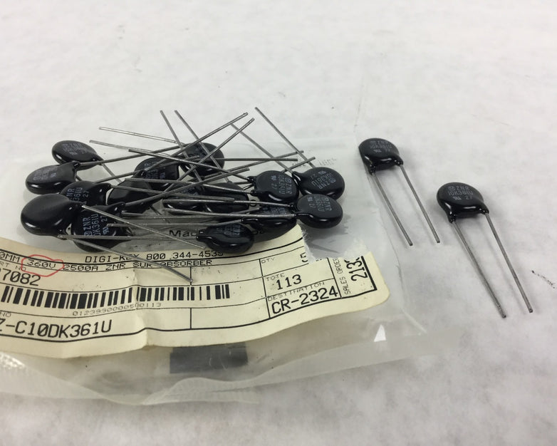 P7082 10K361U, 10MM 360V 2500A ZNR SUR ABSORBER, Lot of 17, NEW