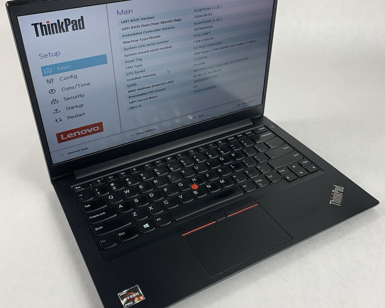 Lenovo ThinkPad E14 Gen 2 14" Ryzen 5 PRO 4650U 2.1 GHz 8 GB Ram No OS/HDD/AC