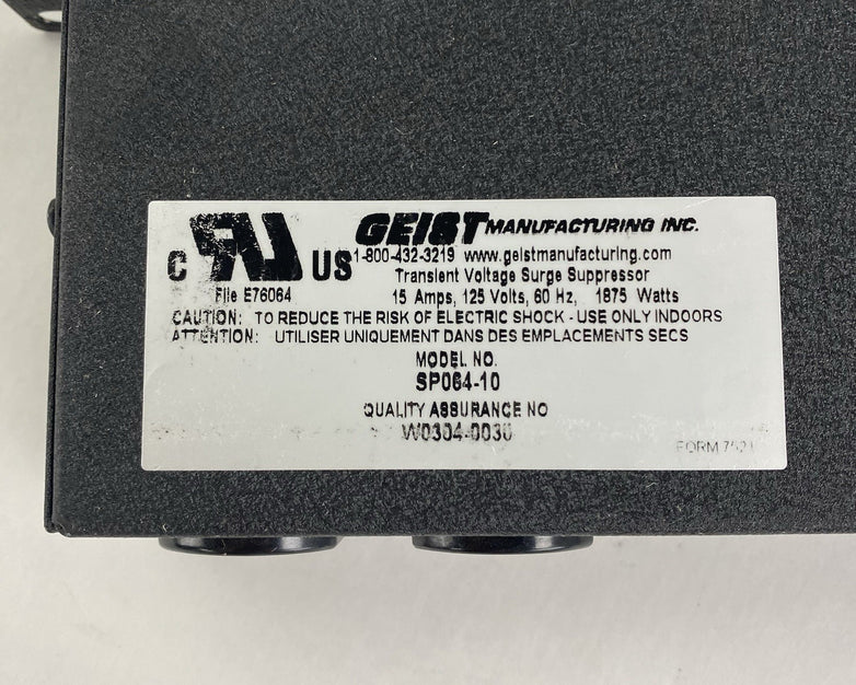 Geist SP064-10 6-Outlet Power Distribution Unit