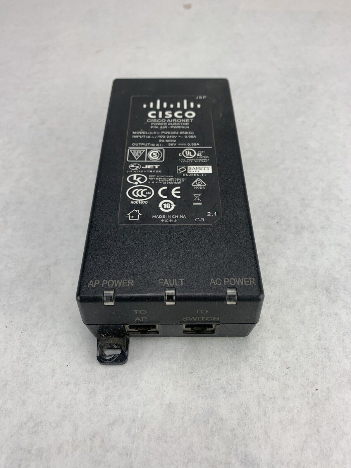 Cisco POE30U-560(G) Power Module Adapter AIR-PWRINJ4 56V (Lot of 2)