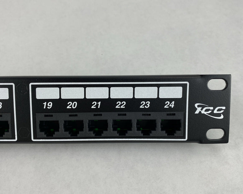 ICC 24- port 8P2C Patch Panel with 50-Pin Female Telco Connector 1 Rack Mount