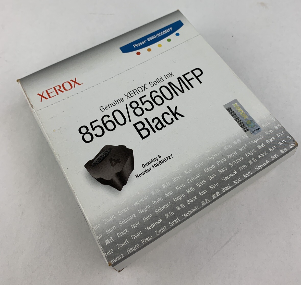 Xerox 108R00727 Solid Ink 8560/8560MFP Black Ink Cartridges New Sealed OEM Box