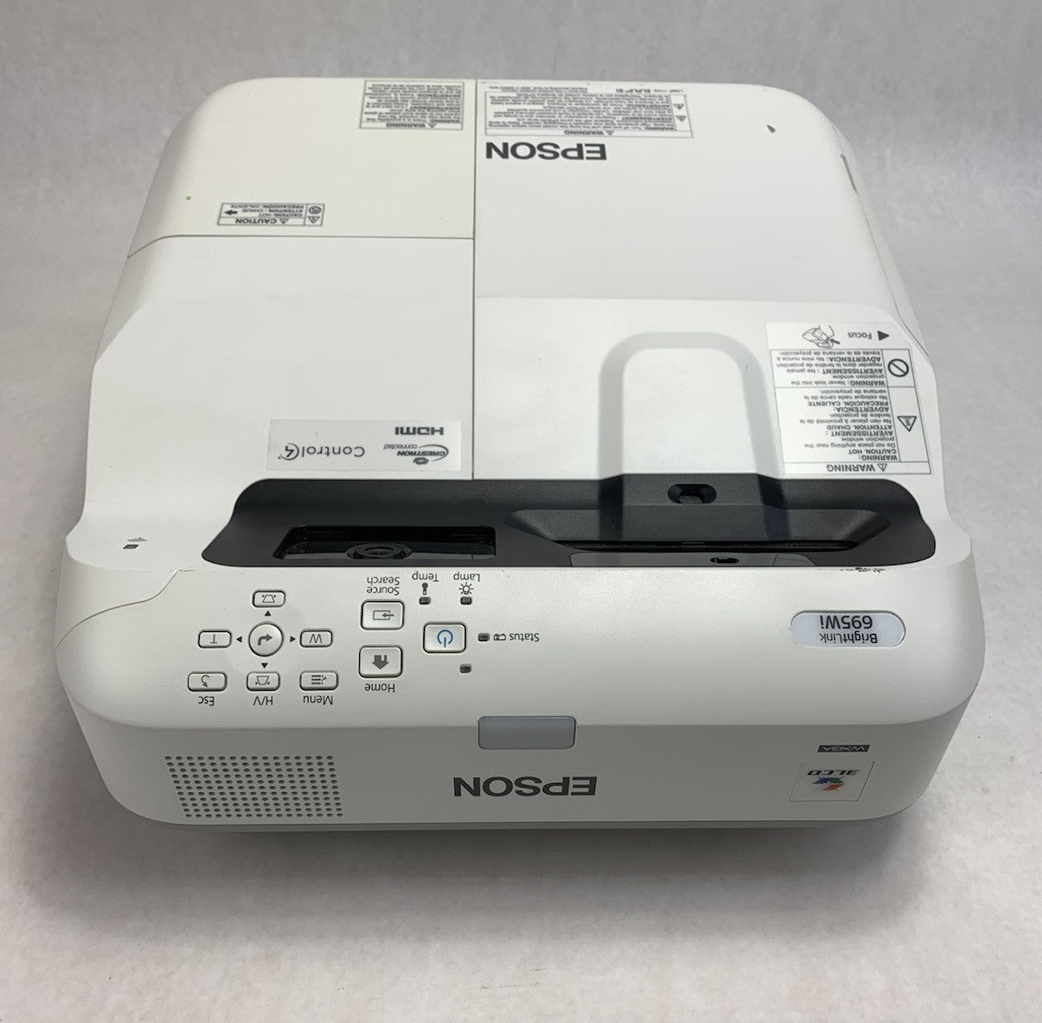 Epson PowerLite 695Wi H740A LCD Lamp Projector 1287 Lamp Hours - No Remote3