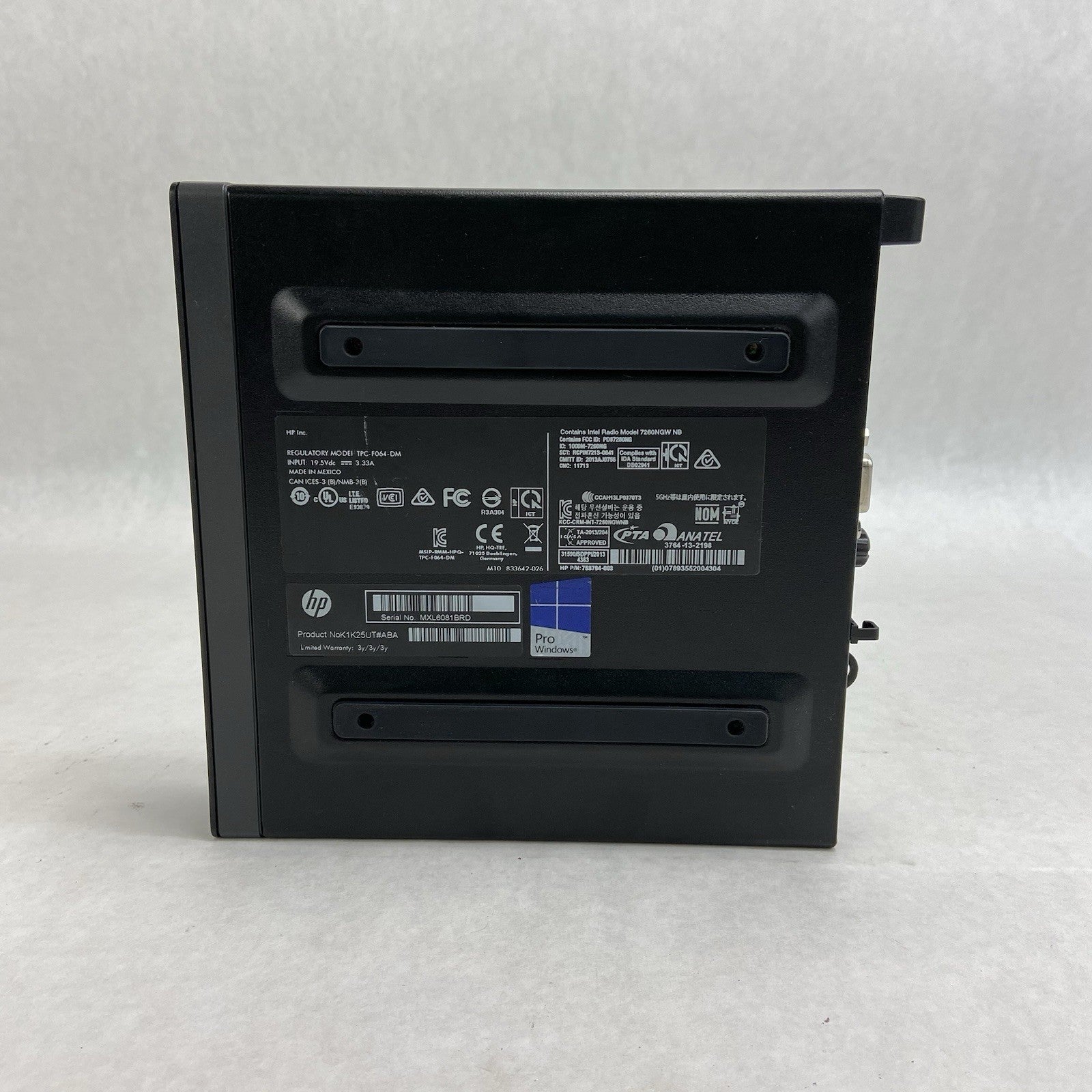HP ProDesk 600 G1 MFF Intel Core i5-4590T 2GHz 8GB RAM No AC/HDD/OS3