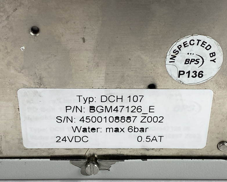 Balzers BGM47126 DCH 107 DC-Chopper - Parts or Repair