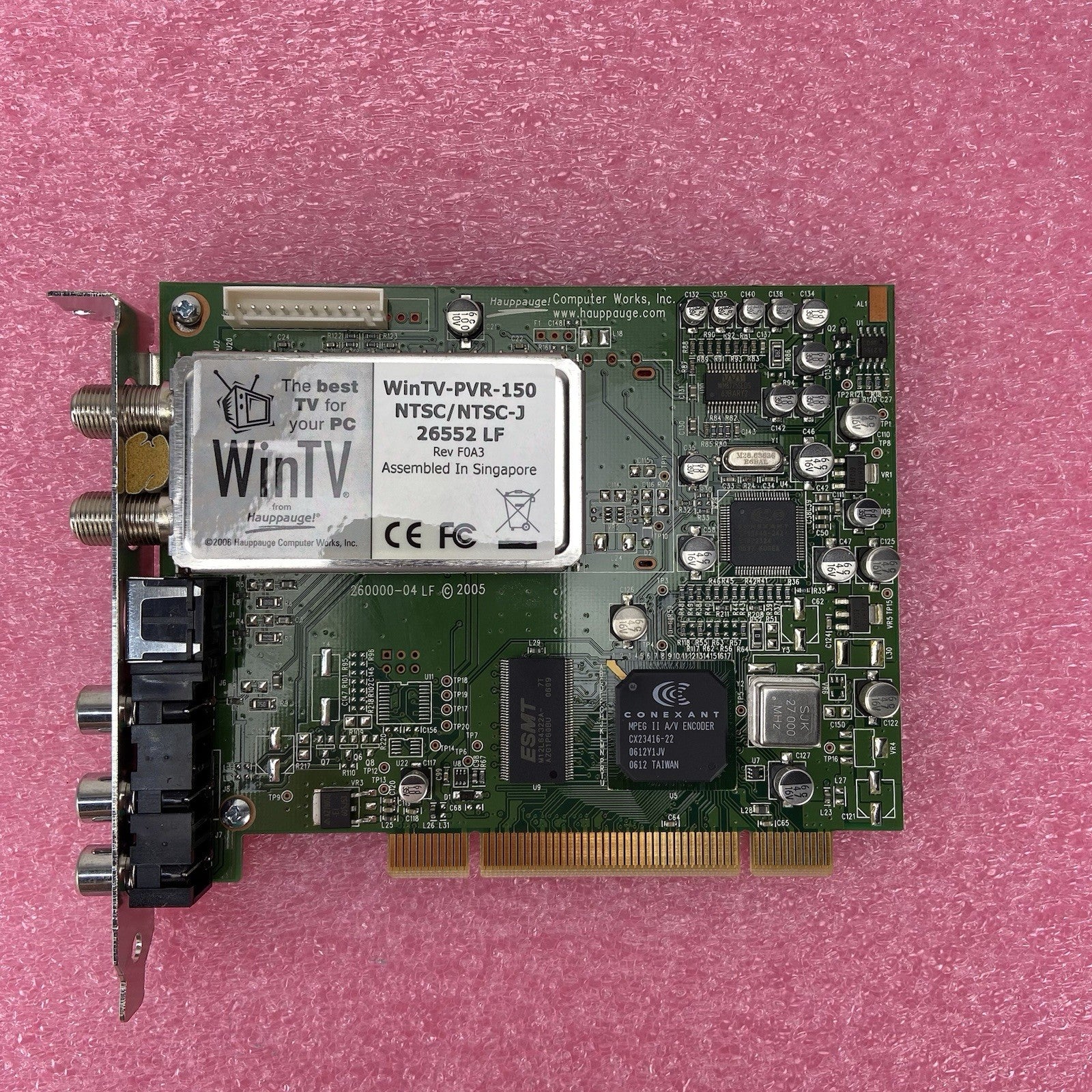Hauppauge WinTV-PVR-150 5188-4202 PCI Capture Card5