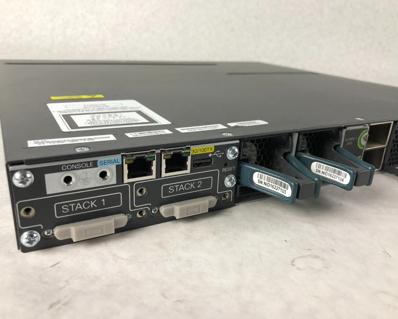 Cisco WS-C3750X-48P-S 48-Port GbE PoE Catalyst Network Switch