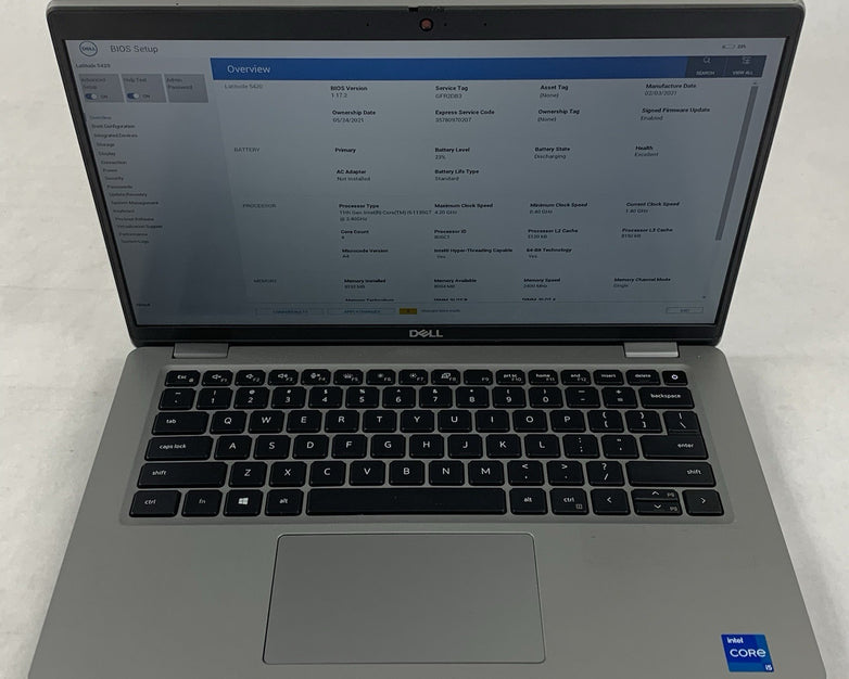 Dell Latitude 5420 14" Laptop i5-1135G7 1.40 GHz 8 GB RAM No SSD/OS/AC