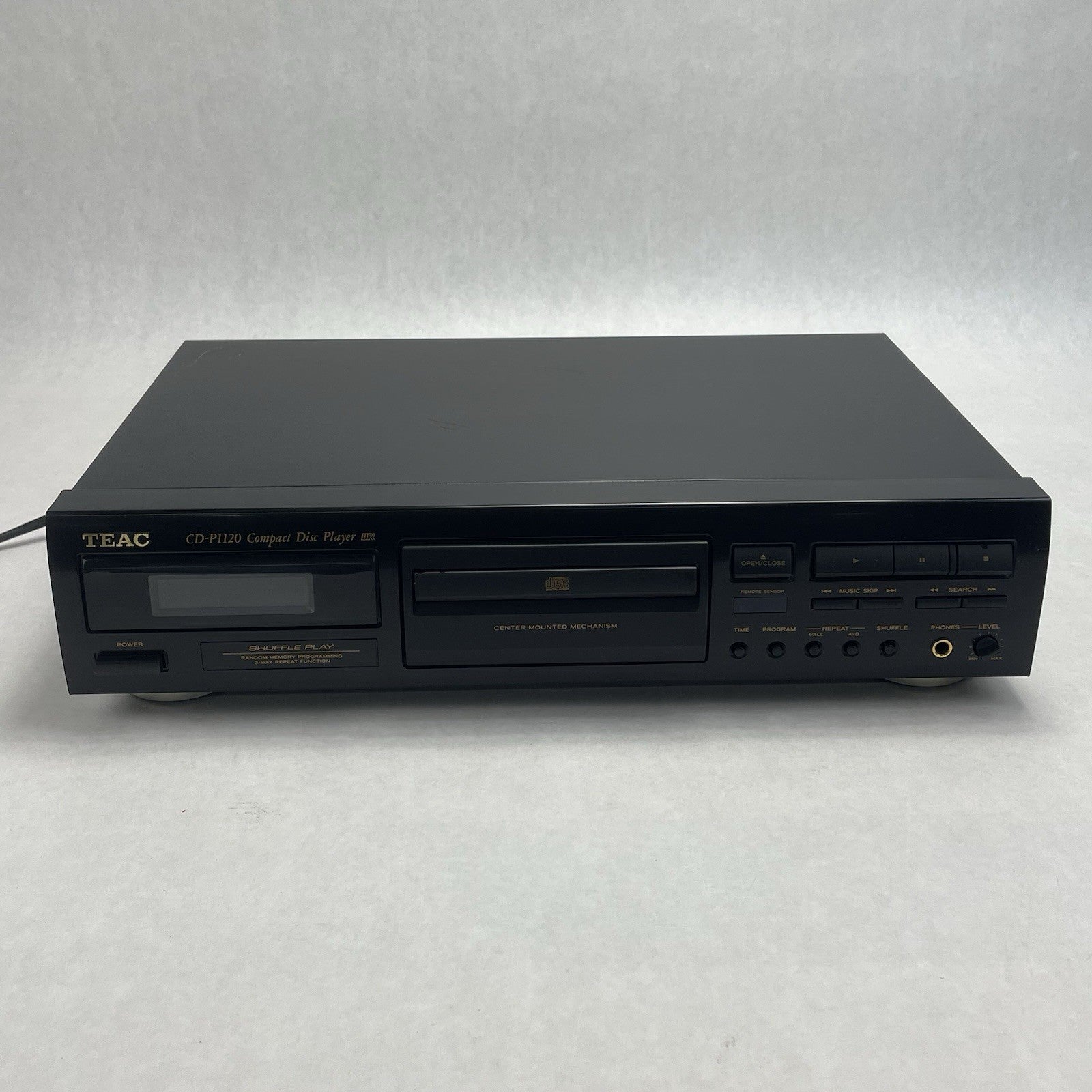 Teac CD-P1120 Vintage Single Disc CD Player Tested Working RCA Output Black1