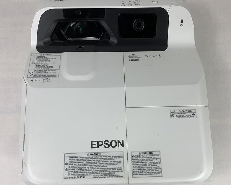 Epson H741A BrightLink 685Wi LCD Projector 5190 Lamp Hours
