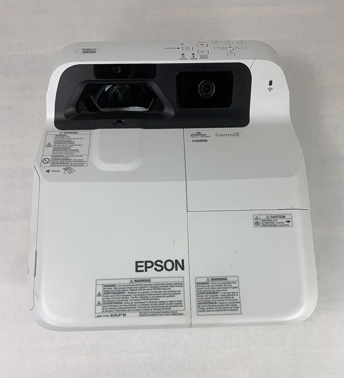 Epson H741A BrightLink 685Wi LCD Projector 5190 Lamp Hours