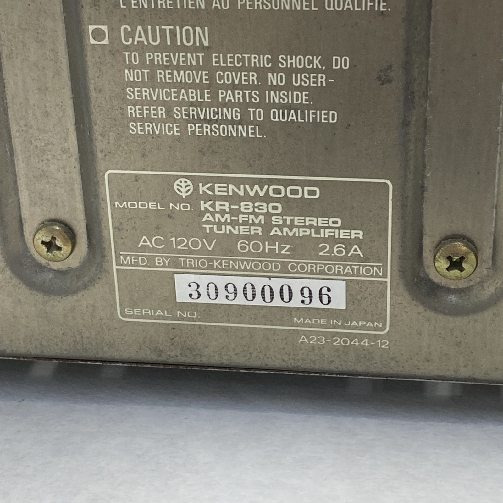 Kenwood KR-830 Computerized High Speed Stereo Receiver Tested