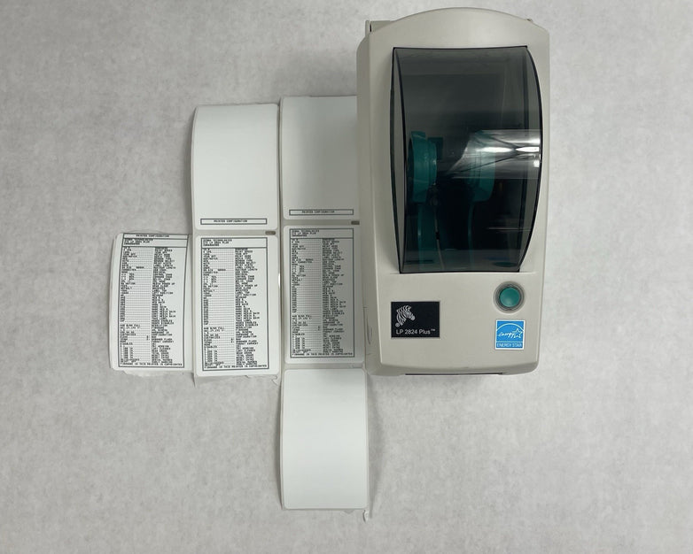 Zebra LP 2824 Z Direct Thermal Barcode Label Printer Tested For Parts No Clamps