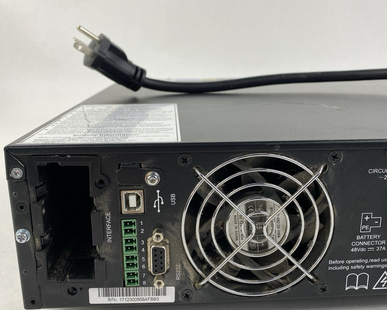 Vertiv Liebert GXT4-1500RT120 Battery Backups Tested - No Batt Ears Card