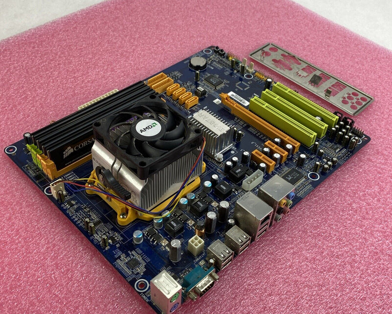 Biostar TF560 A2+ Motherboard AMD Athlon 64 x2 2.21GHz 4GB RAM w/ Shield