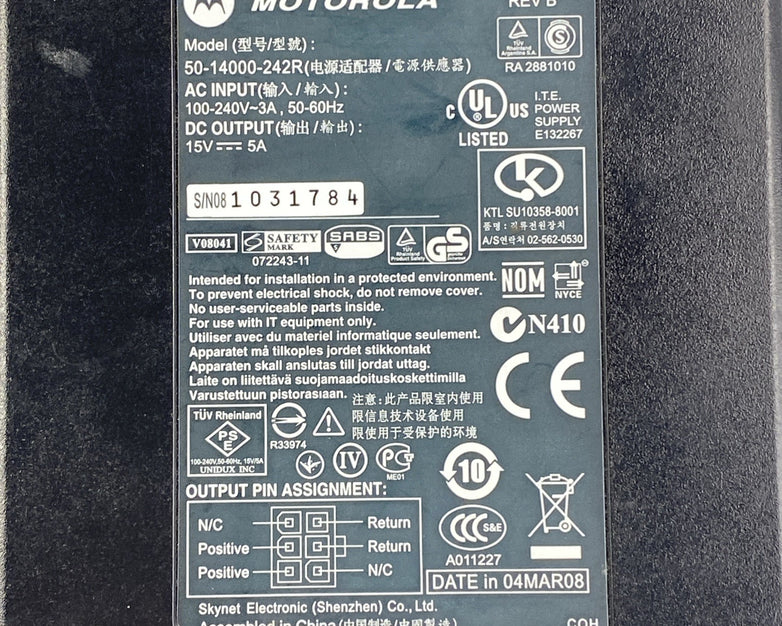 Motorola 50-14000-242R 15V Power Supply - Lot of 2
