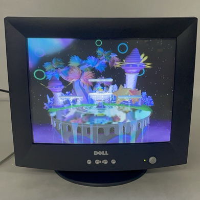 Dell E772c 17" Color CRT VGA SVGA Computer Monitor For Parts Or Repair