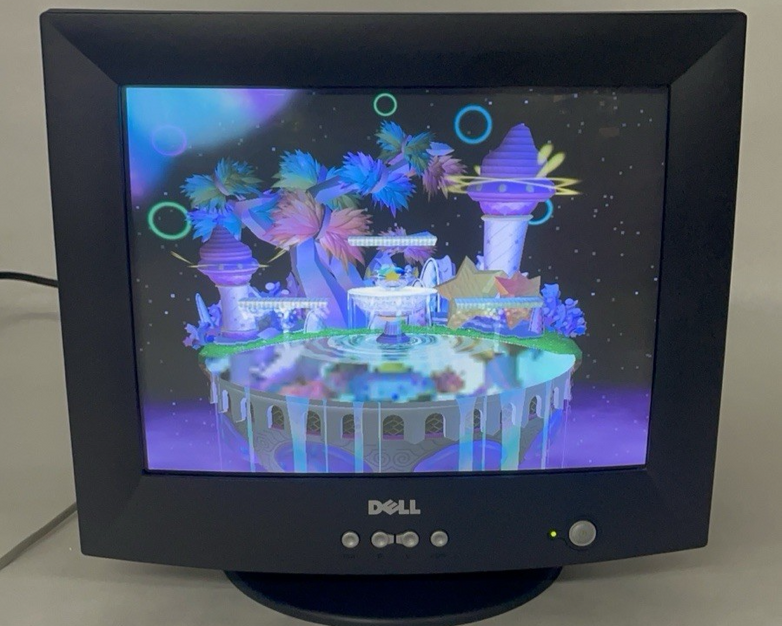 Dell E772c 17" Color CRT VGA SVGA Computer Monitor For Parts Or Repair