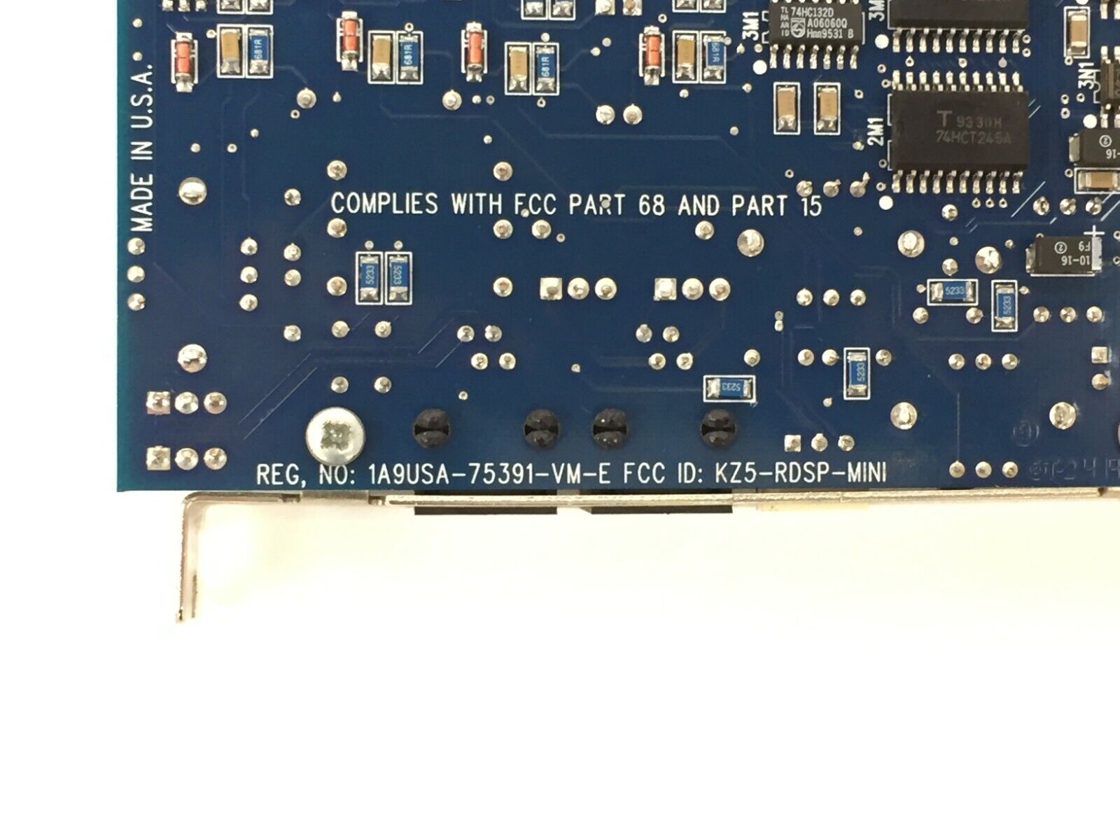 Rhetorex RDSP-M5C 4 Port ISA Voice Card 19USA-75391-VM-E