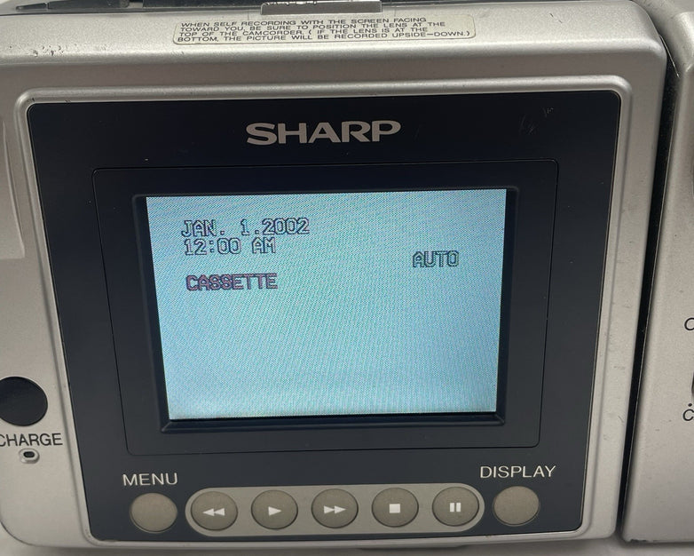 Sharp Viewcam VL-A111U 8mm Camcorder Silver 16x Zoom 2.5" LCD AC Adapter