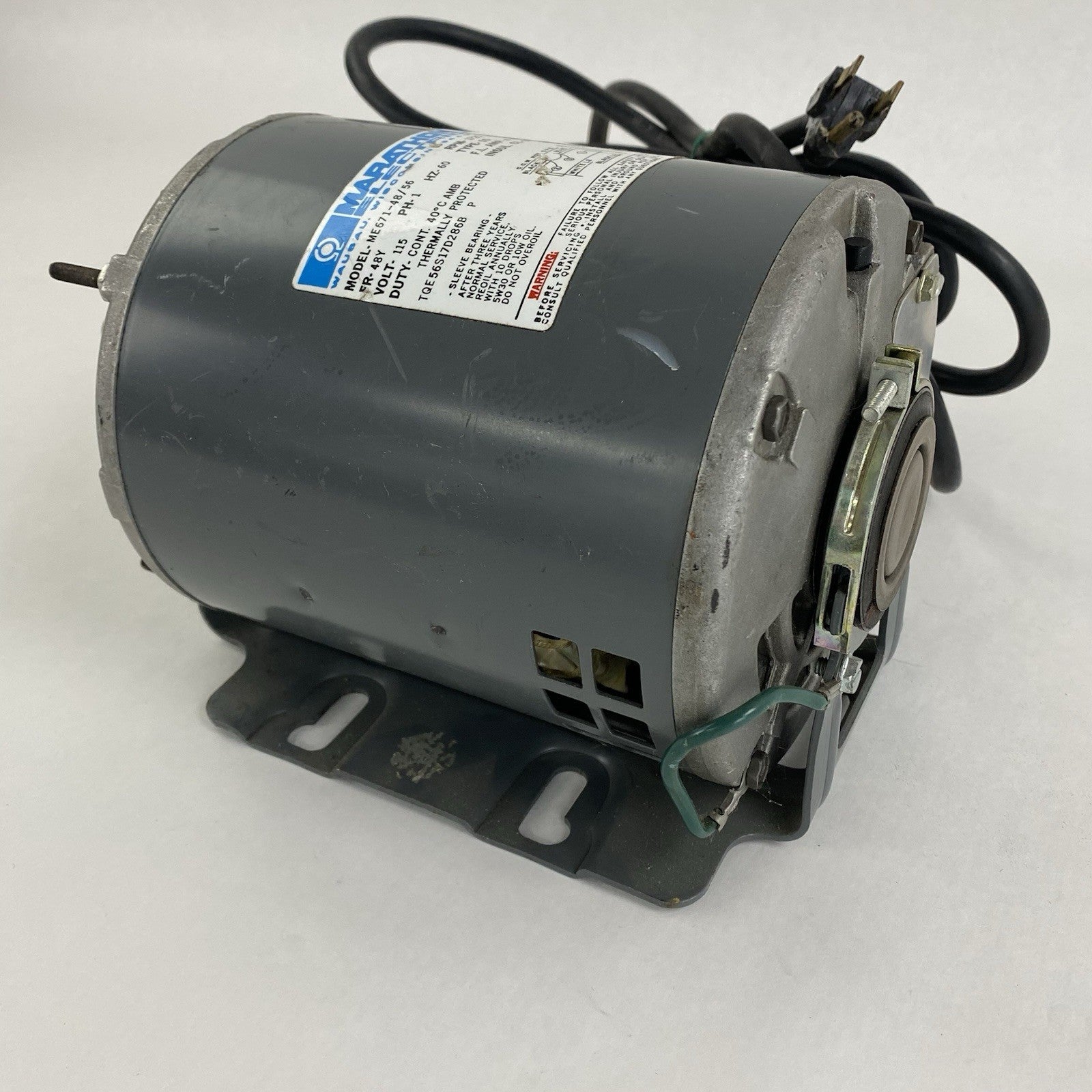 Marathon Electric ME671-48/56 115V 1725 Electric Motor Tested 6