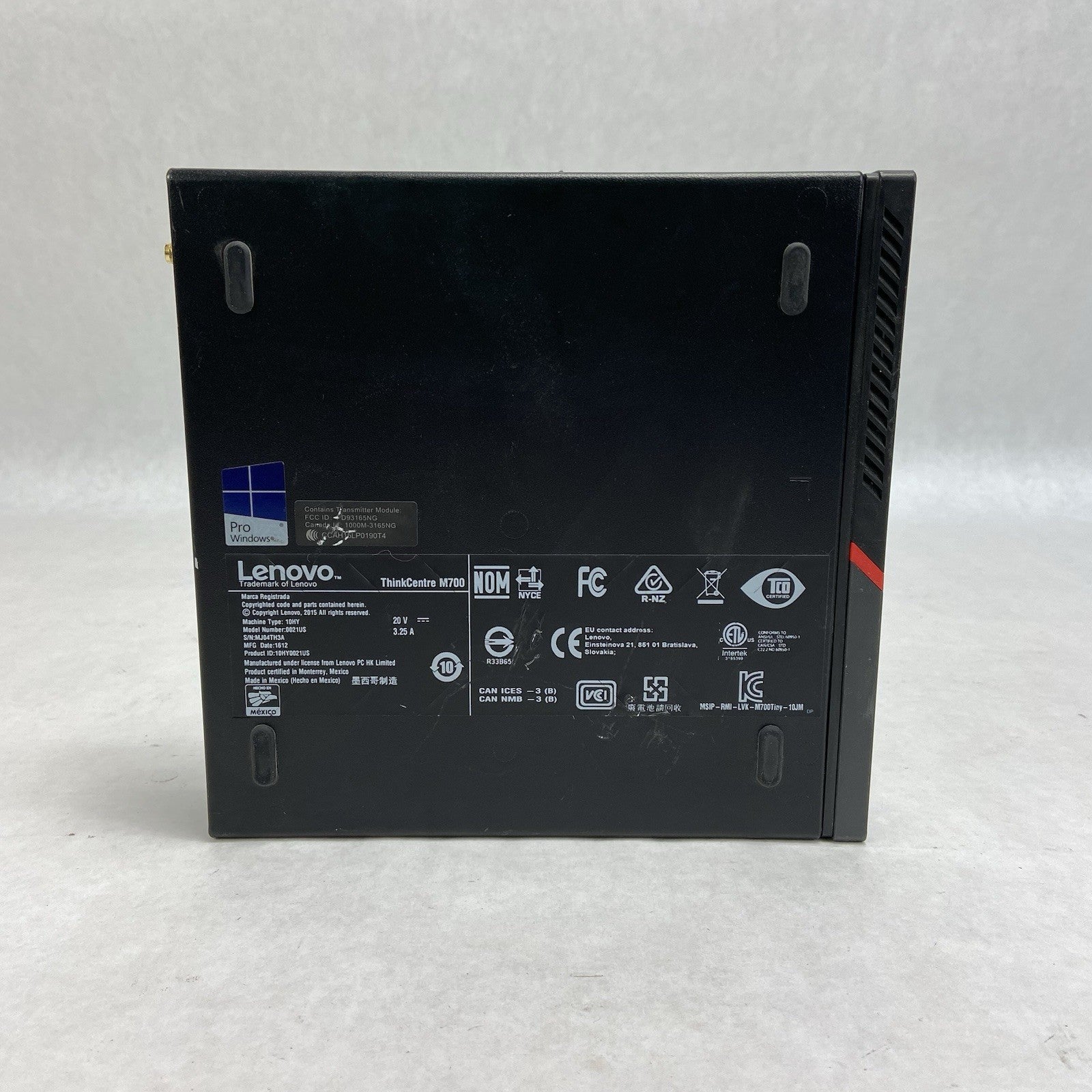 Lenovo ThinkCentre M700 MFF Intel Core i3-6100T 3.2GHz 8GB RAM No AC/HDD/OS4