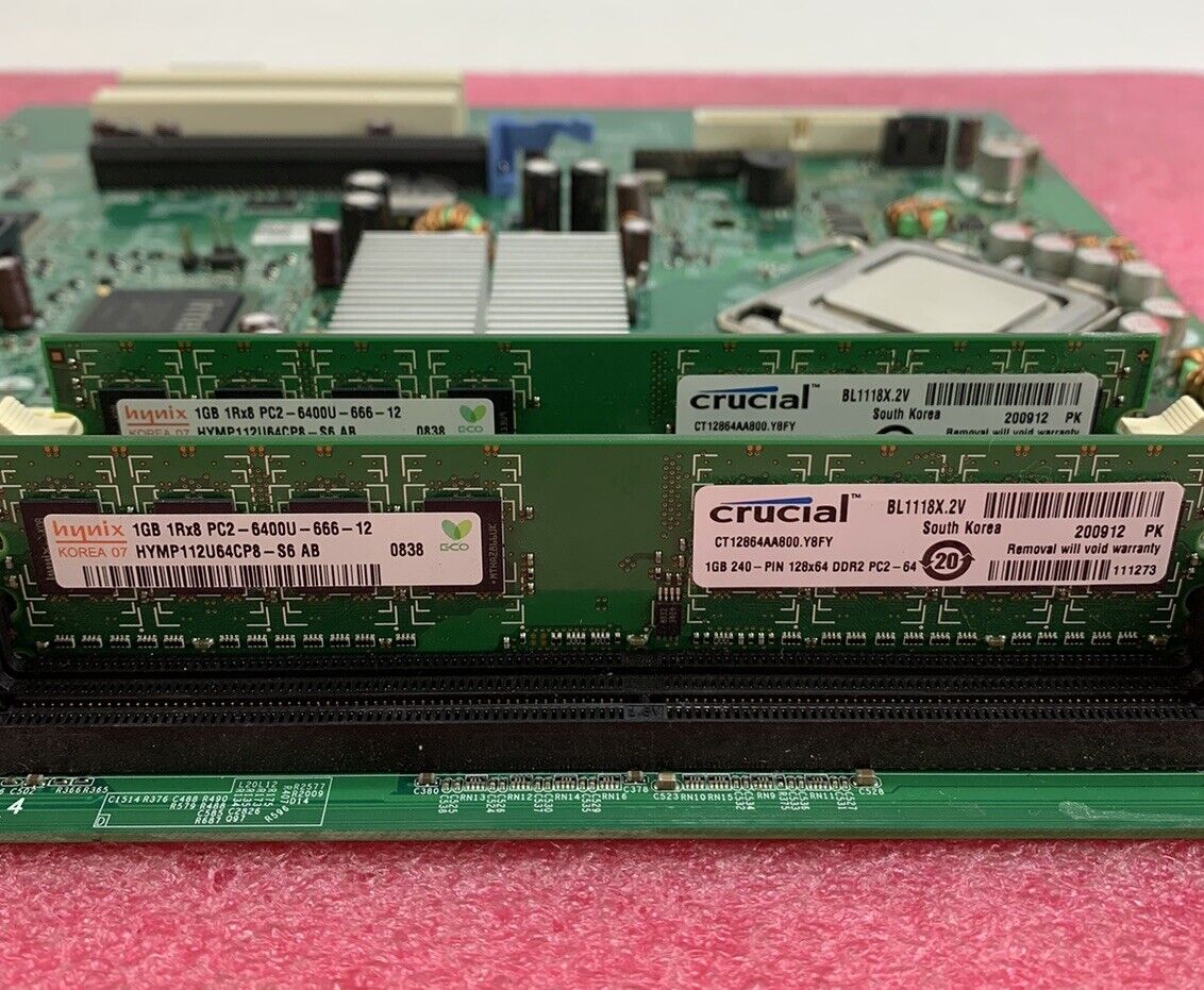 Dell OM858N Motherboard Intel Core 2 Duo E8400 3.00GHz 2GB RAM