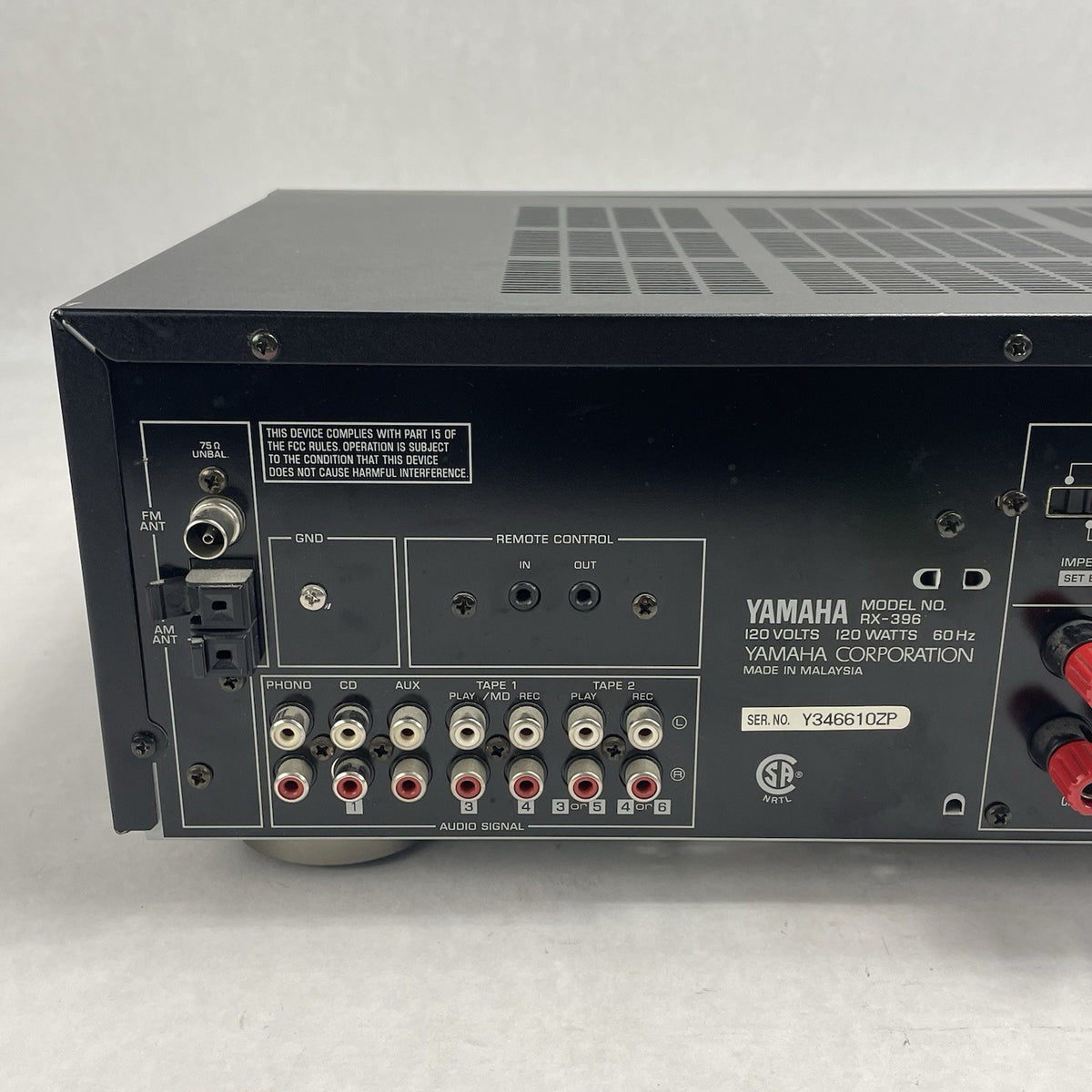 Yamaha RX-396 Natural Sound Stereo Receiver Tested6