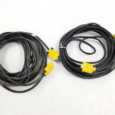 Lot of (2) Polycom Male to Male VGA Cable 25ft for VS4000 (P/N:09211-001)