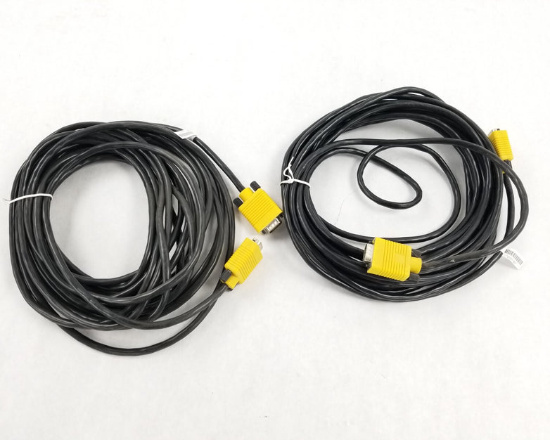 Lot of (2) Polycom Male to Male VGA Cable 25ft for VS4000 (P/N:09211-001)