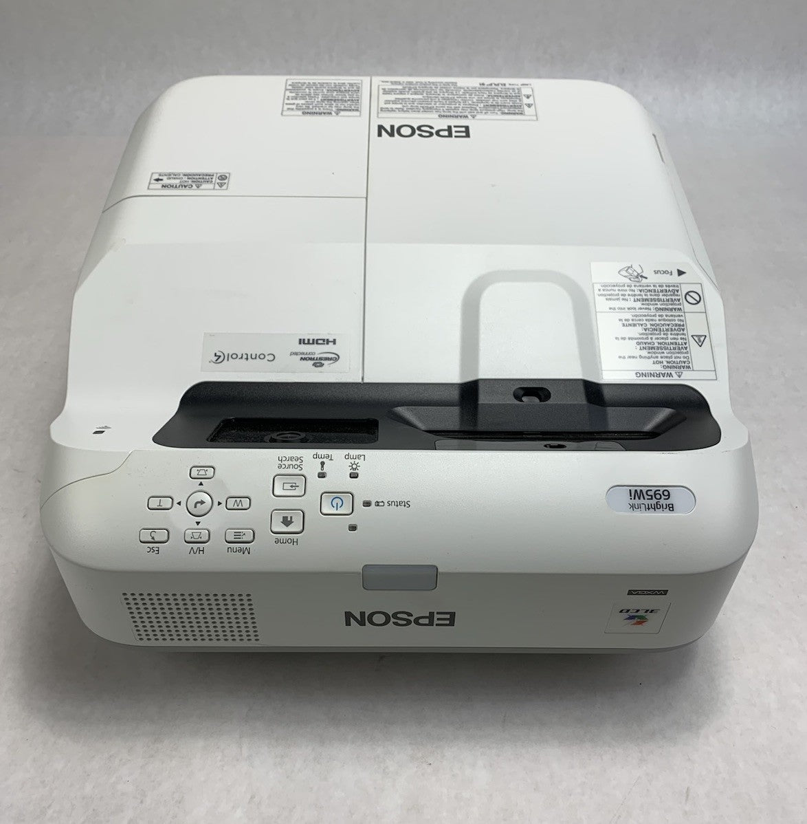 Epson PowerLite 695Wi H740A LCD Lamp Projector 3941 Lamp Hours - No Remote3
