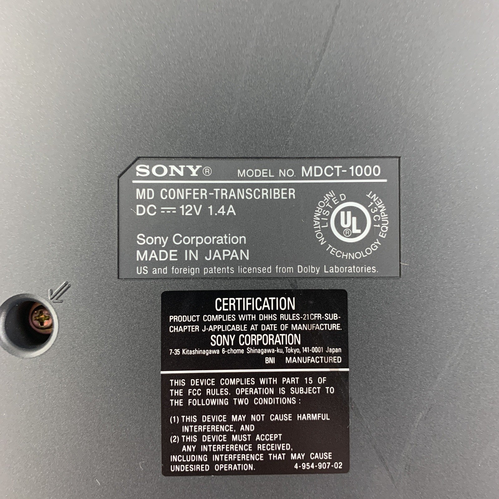 Sony MDCT-1000 MD Conference Transcriber Disc Error Parts and Repair