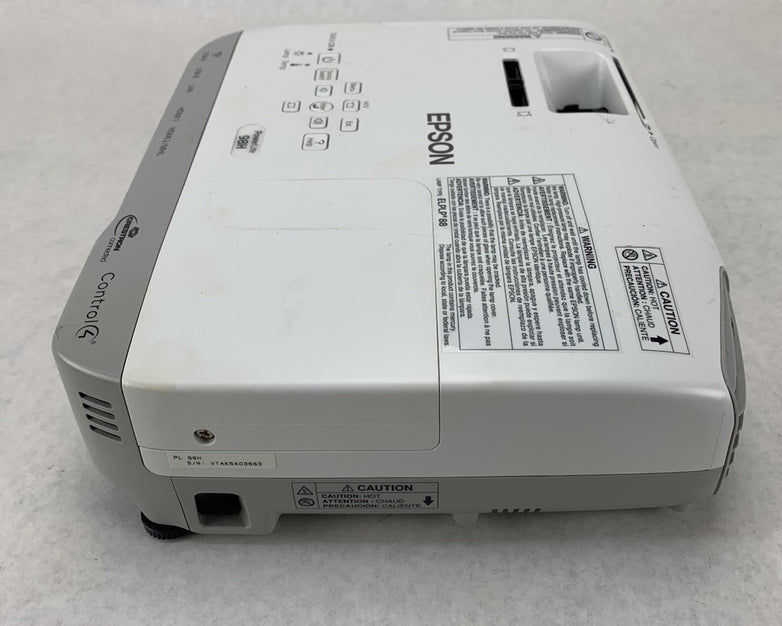 Epson PowerLite 98H H687A LCD Lamp Projector 1925 Lamp Hours - No Remote
