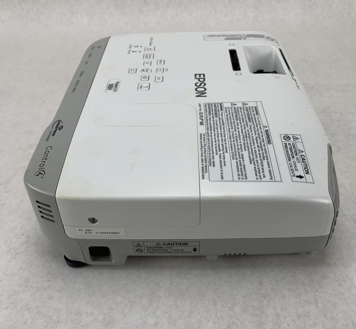 Epson PowerLite 98H H687A LCD Lamp Projector 1925 Lamp Hours - No Remote5