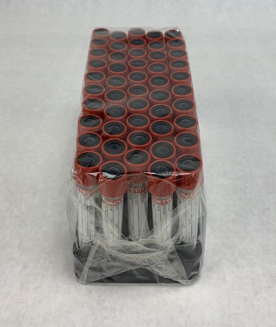 Vacuette 456089 6ml CAT Serum Clot Activator 13x100 50pcs Non-Ridged Tubes