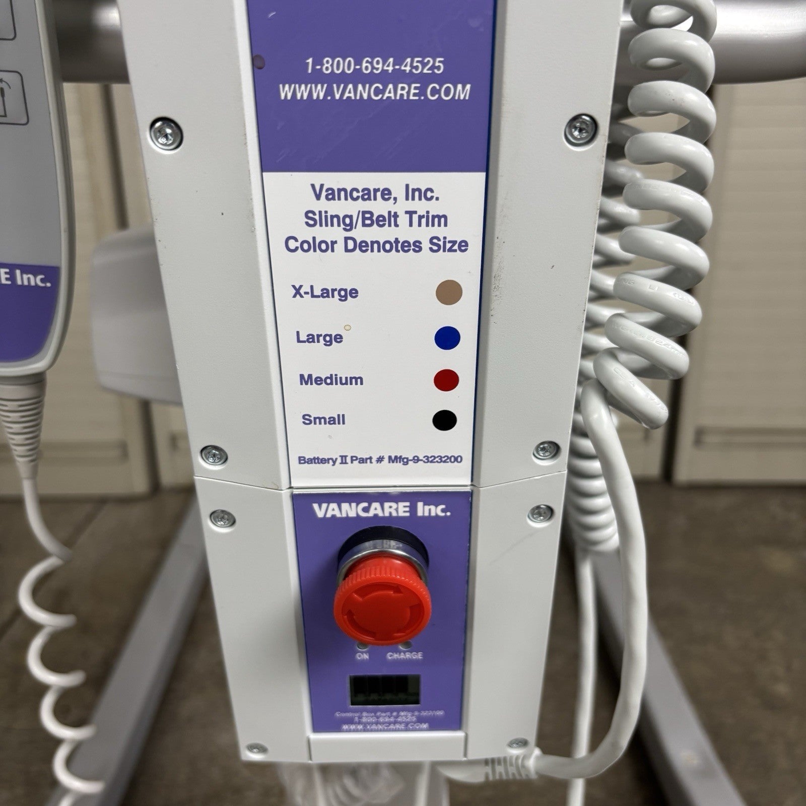 Vancare Inc Van-GO Lift Patient Positioner Powers On Bad Hydraulics w/ Battery