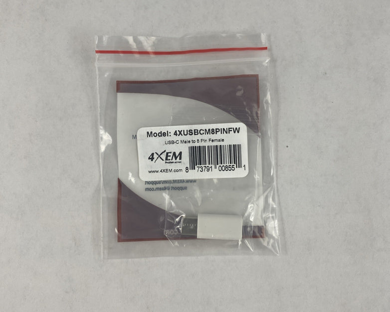 4XEM 4XUUSBCM8PINFW USB-C male To 8 Pin Female Lot of 5