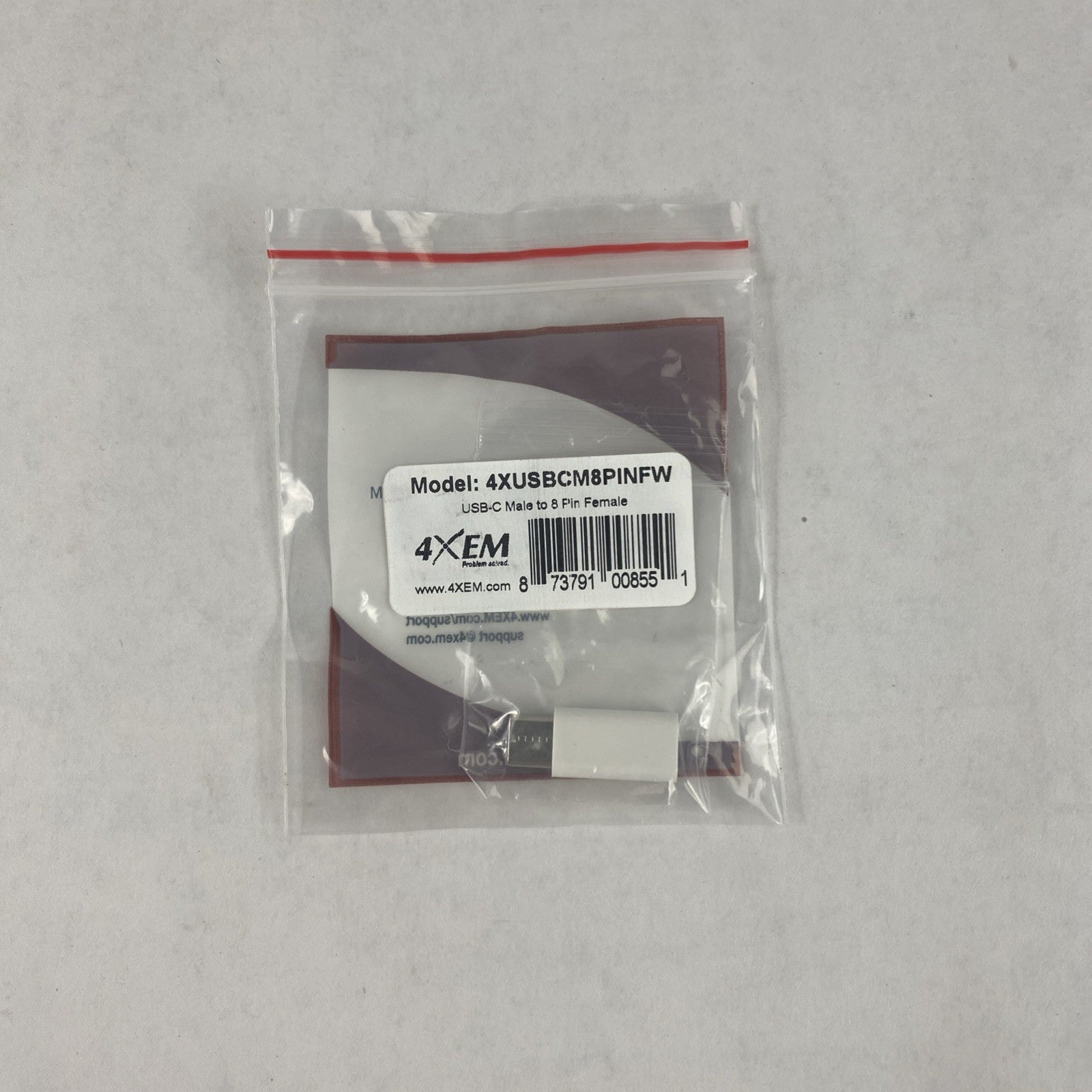 4XEM 4XUUSBCM8PINFW USB-C male To 8 Pin Female Lot of 52