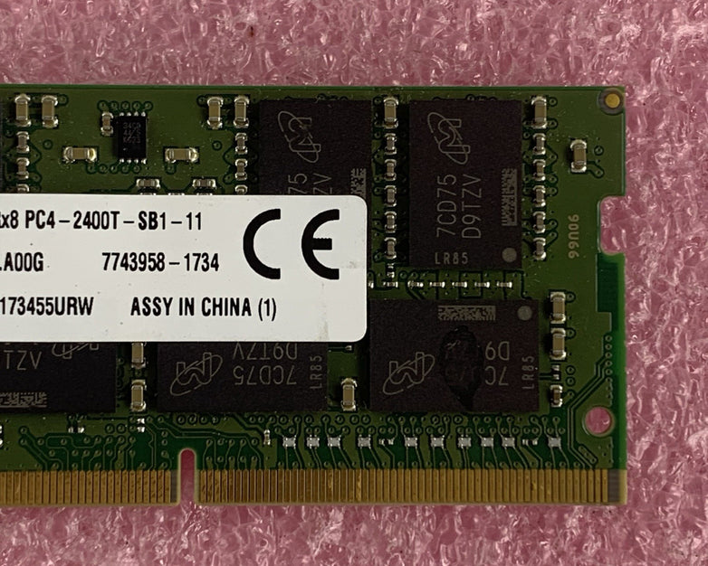Kingston 9995663-008.A00G PC4-2400T 16GB 1x16GB DDR4 2400MHz Laptop Memory Ram