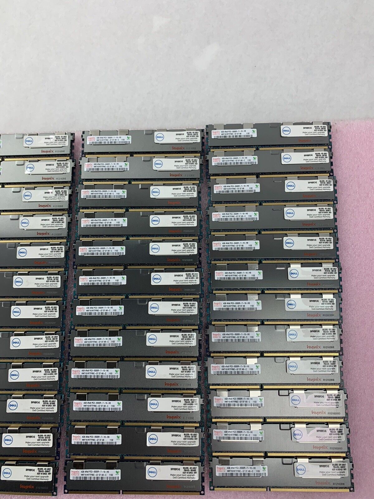 Lot of 48 Hynix4GB PC3-8500R-7-10-H0 Memory (HMT151R7TFR8C-G7 D7 AB-C)