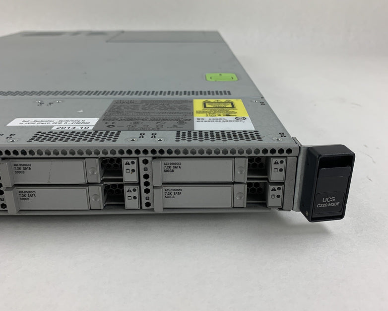 Cisco UCSC-C220-M3SBE Server 2x Xeon E5-2609 2.4 GHz 64 GB RAM No OS No HDD